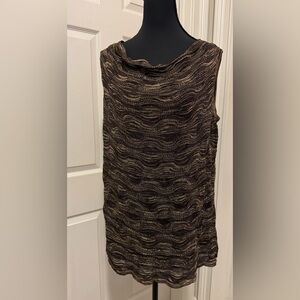 Jones New York Brown Sleeveless Sweater